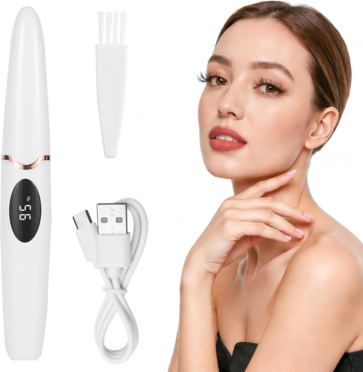 Verwarmde wimperkruller, verwarmde wimpertang, verwarmde wimperkrultang voor dames, professionele wimpertang - ShopVlot