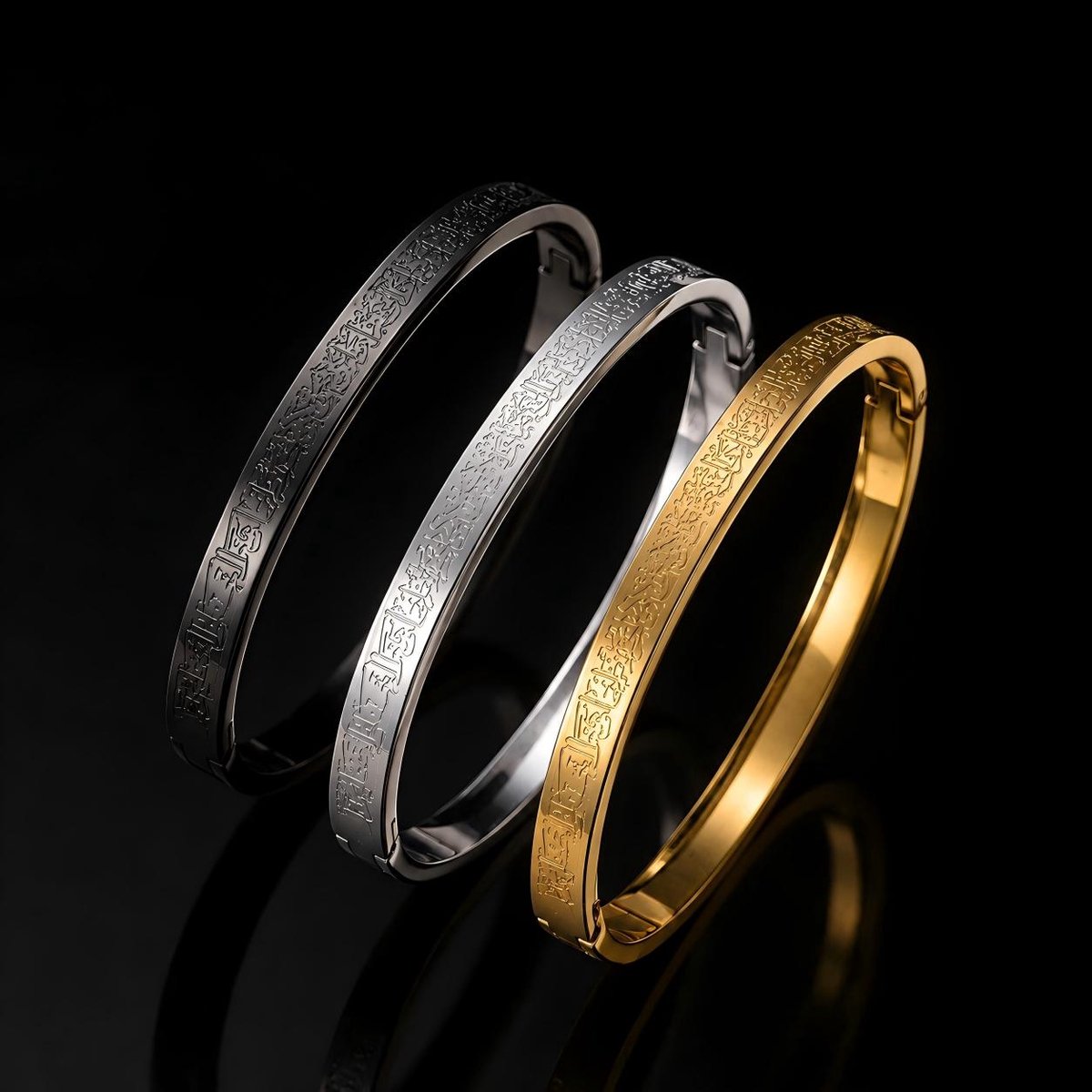 Gold Pulse - Armband Dames en Heren - Roestvrij Staal - Gegraveerd - Minimalistisch en Stijlvol