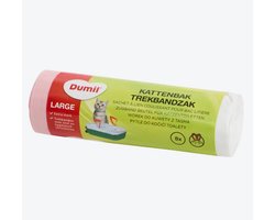Dumil Kattenbak Zakken | Met Trekband | 15 Liter | 1 Rol | 8 Zakken | Extra Sterk