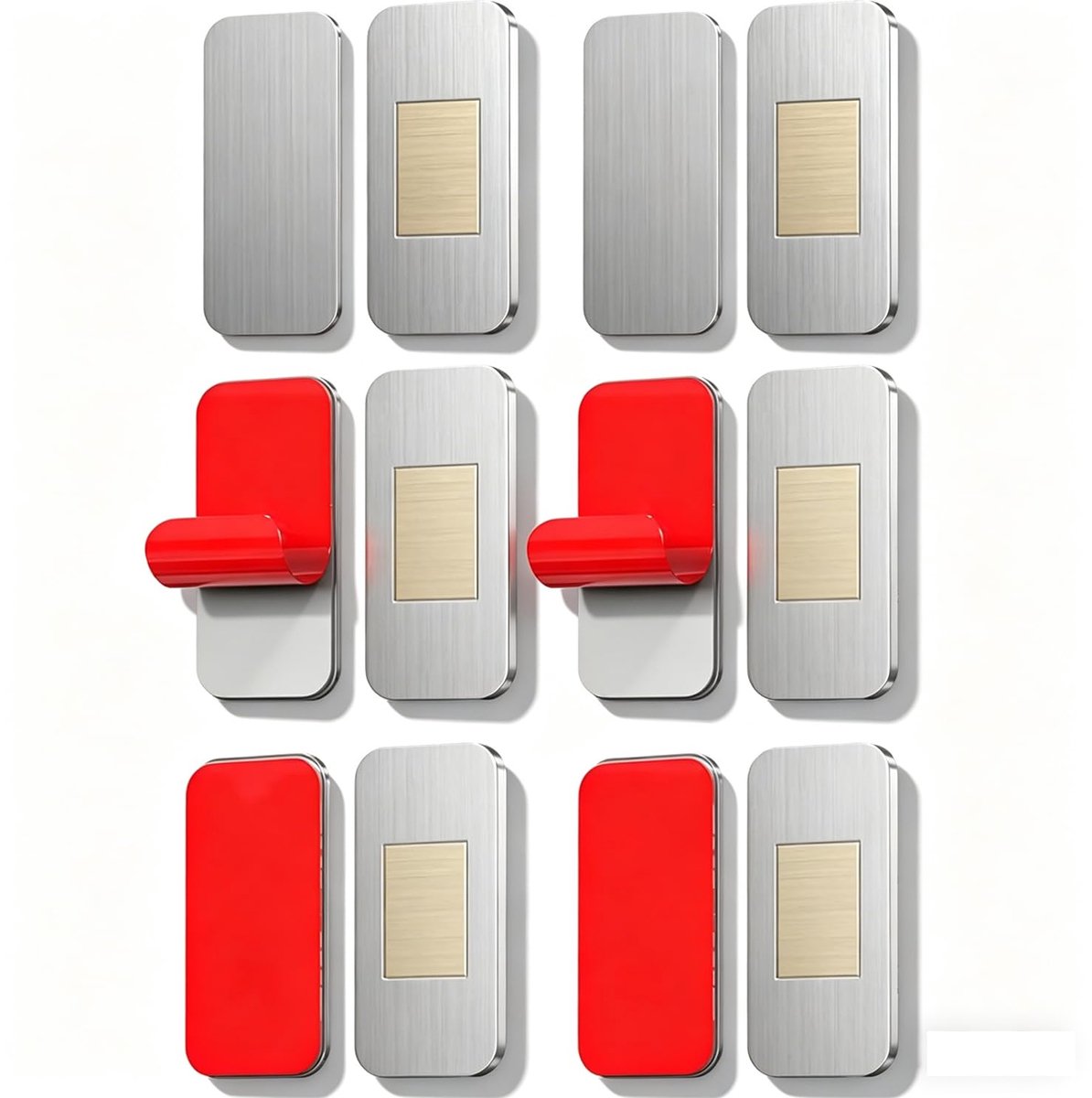 Magneetsluiting kast, magneten voor kastdeuren, 6 stuks, magneetsluiting zonder boren, deurmagneet extra sterk, deurmagneten voor kastdeuren, meubelmagneten