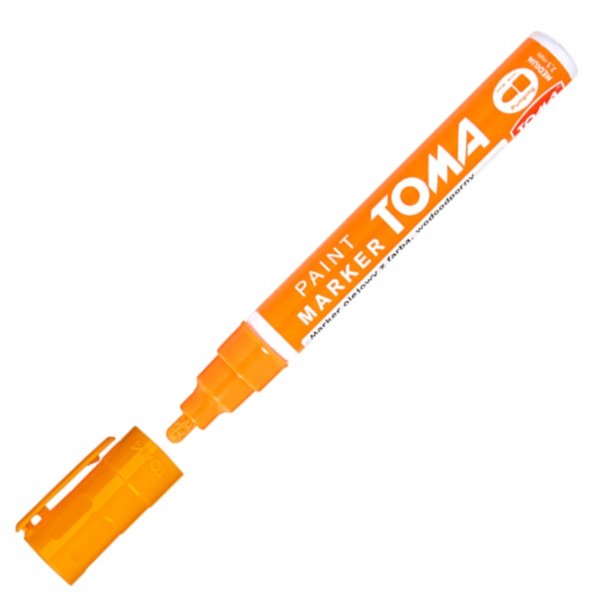 Toma TO-440 Olieverf Marker, Rond 2.5mm, Waterdicht, Oranje