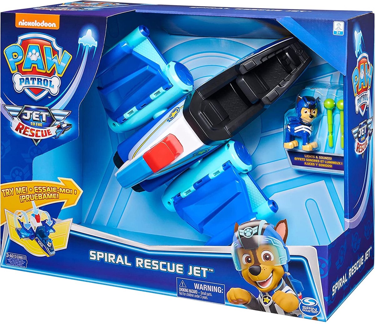 Paw Patrol Chase Jet: Vliegend reddingsvoertuig met figuur