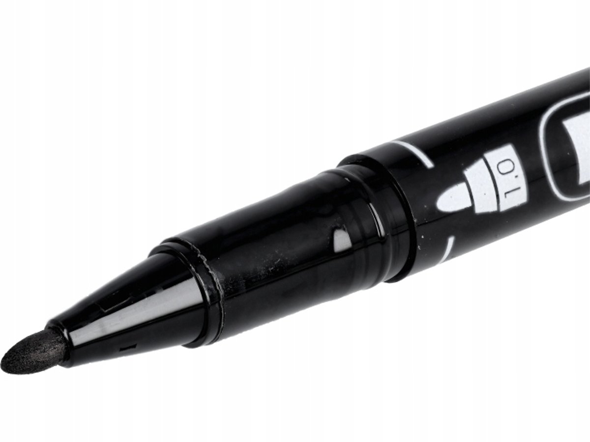 Permanente Marker Pen - Dubbelzijdig, Zwart, Waterdicht - 0.5-1.0mm
