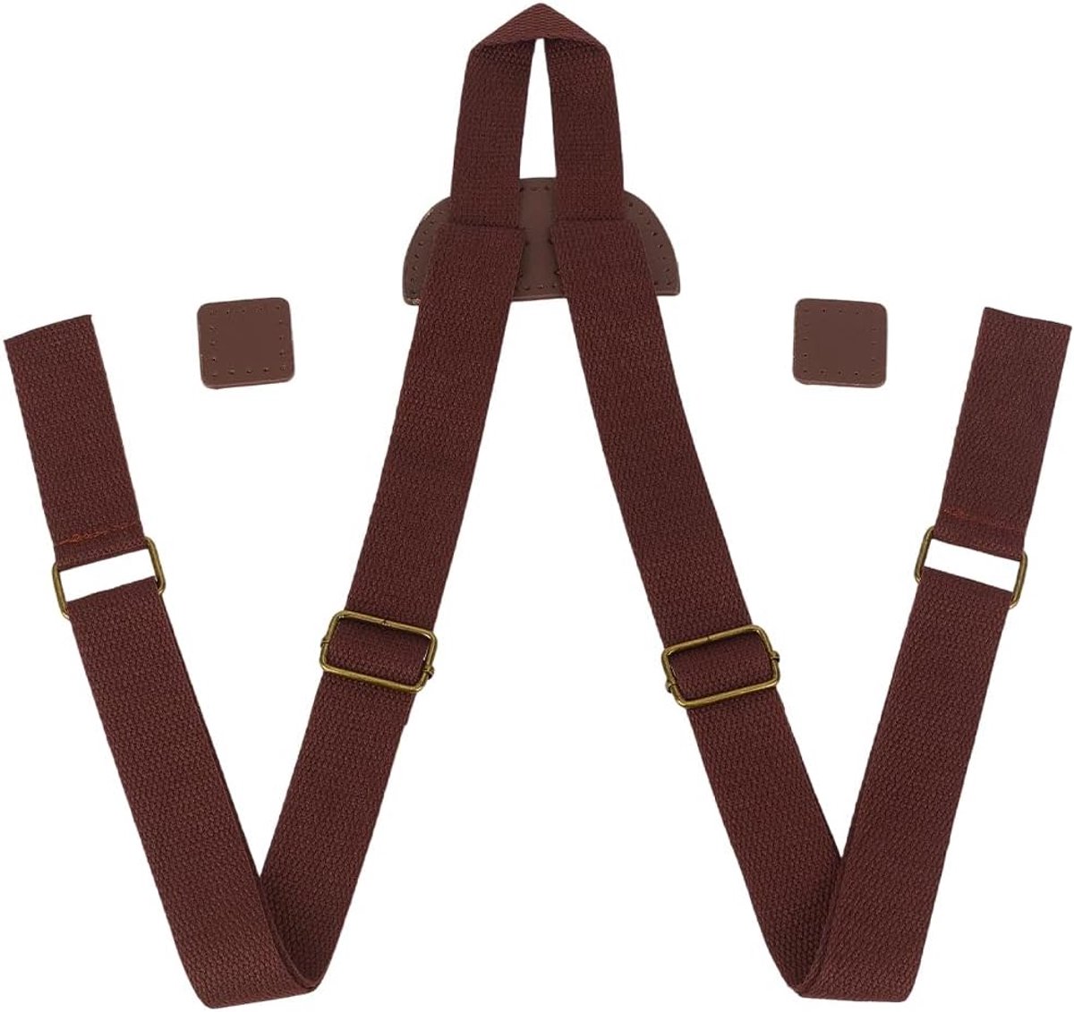 kokosbruine canvas stoffen tas riem vervanging verstelbare schouder geweven crossbody riemen effen kleur doek retro tassen riemen voor vrouwen mannen handtassen schooltassen