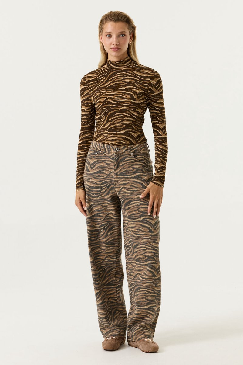Yezz Dames T-shirt Bruin - Maat M