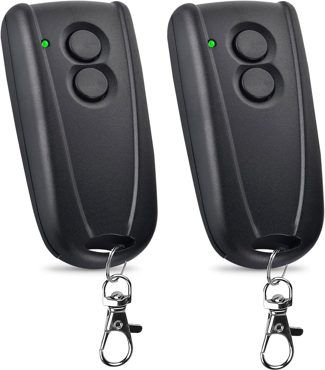 2 stuks 433,92 MHz garagedeuropener, garagedeur afstandsbediening, garagedeur handzender voor Hörmann Ecostar RSE2, RSC2 handzender