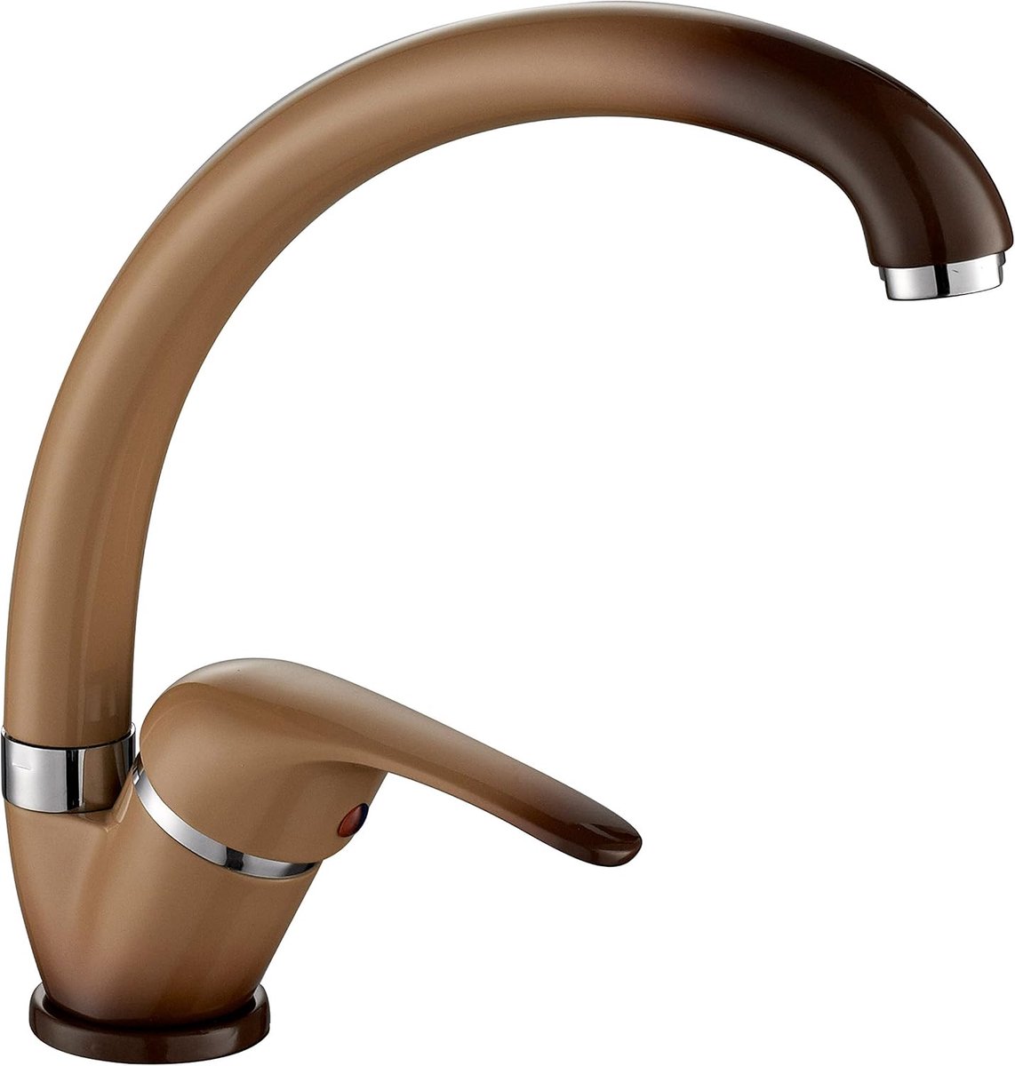 Ambrosiana SEI1406CAN keukenkraan/wastafelarmatuur met hoge serie zes messing Color Terra uit Frankrijk met waterspaarventilator