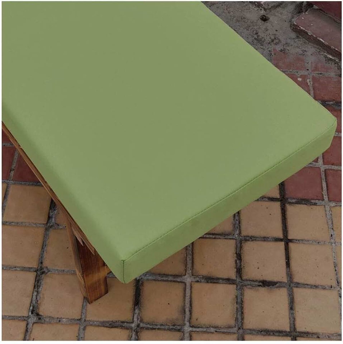 Wangk Zitkussen 2-3 zitsbank pad kussen antislip verwijderbare wasbare tuin bank stoel Swing mat voor indoor outdoor meubels, waterbestendig materiaal-licht groen 200 × 30 × 5 cm (79 × 12 × 2in)