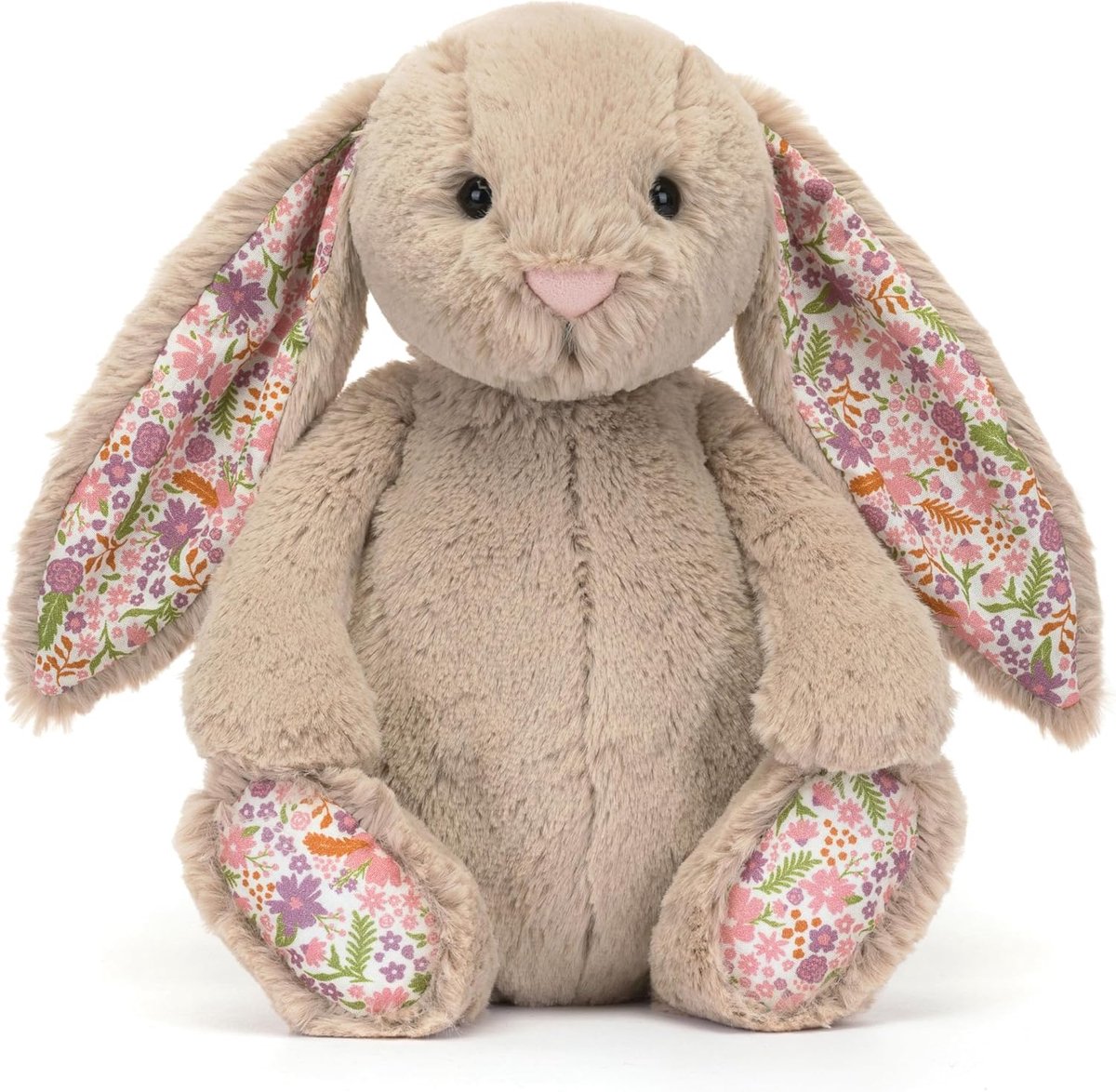 Casalora Pluche Knuffels – Konijn Knuffel 28 cm – Knuffel Met Bloemenoren Kawaii Design Zacht Knuffeldier – Bruin