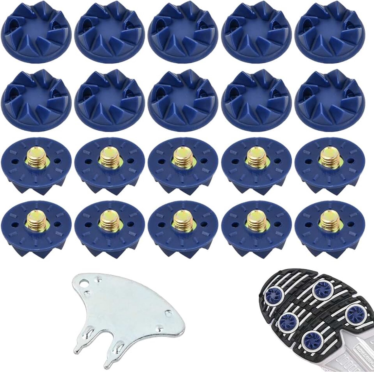 22 stuks golfschoen spikes, universele golfschoenplaatjes, allround cricket spikes