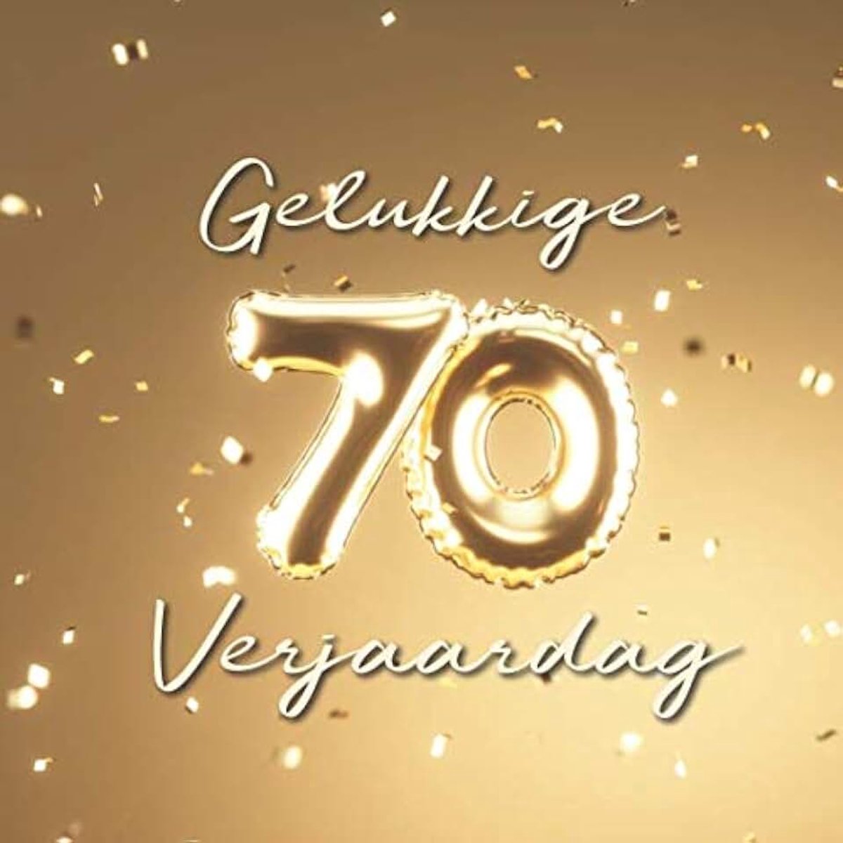 70e Verjaardag: Gastenboek voor de Verjaardag - Ballonnen Goud