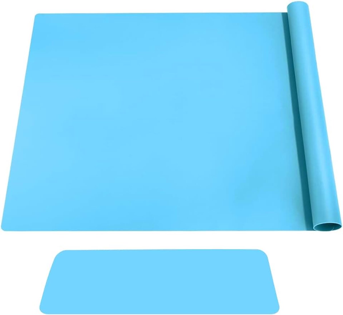Mat, Groot, 70 x 50 cm, Zeeblauw, Siliconenmat voor Epoxyhars, Schilderonderlegger voor Kinderen, Bakonderlegger, Siliconen Multifunctionele Anti-aanbaklaag