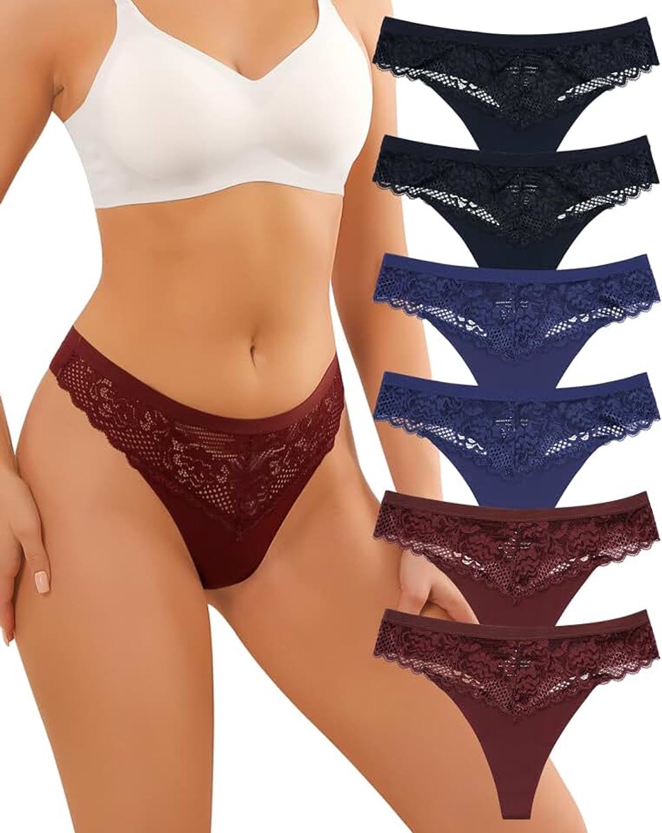 String Tanga Dames Naadloos Kanten Ondergoed Vrouwen Naadloze Slips Onzichtbare Onderbroek Onzichtbare Thongs Vrouwen Bikini Panty Multipack S-XL