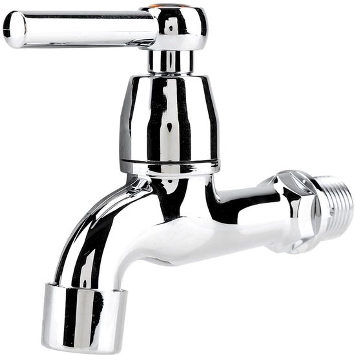 Koudwaterkraan Hoogwaardig Plastic - Verchroomd - Eenvoudige Installatie - Waterafvoer - Bediening met Hendel - Duurzaam en Elegant - Waterkraan