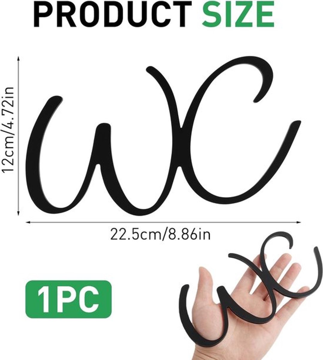 Deurplaat Toilet Pictogram Grappige Gasten Sticker Hoge Kwaliteit