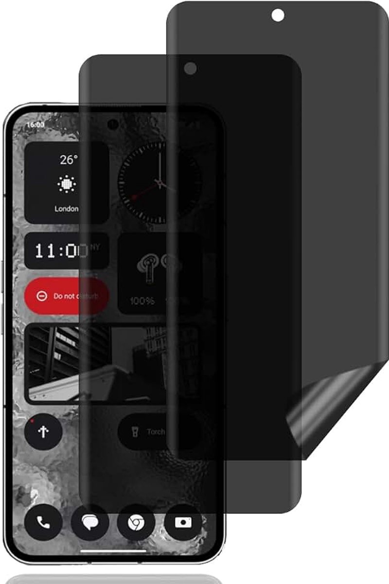 Screen Protector voor Nothing Phone 2 [2 stuks] | anti-spy schermbeschermer,krasbestendig,hoge gevoeligheid,luchtbelvrij,anti-spy TPU zachte film voor Nothing Phone 2