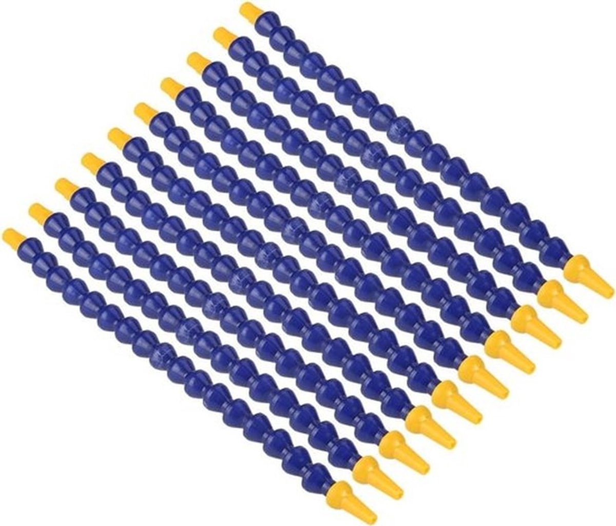 Flexibele Plastic Olielijnen voor CNC Machines - 10 Stuks, 1/8 BSPT Koelvloeistofslang met Ventiel, Verstelbare Slang met Koelvloeistofdraad voor Efficiënte Koeling