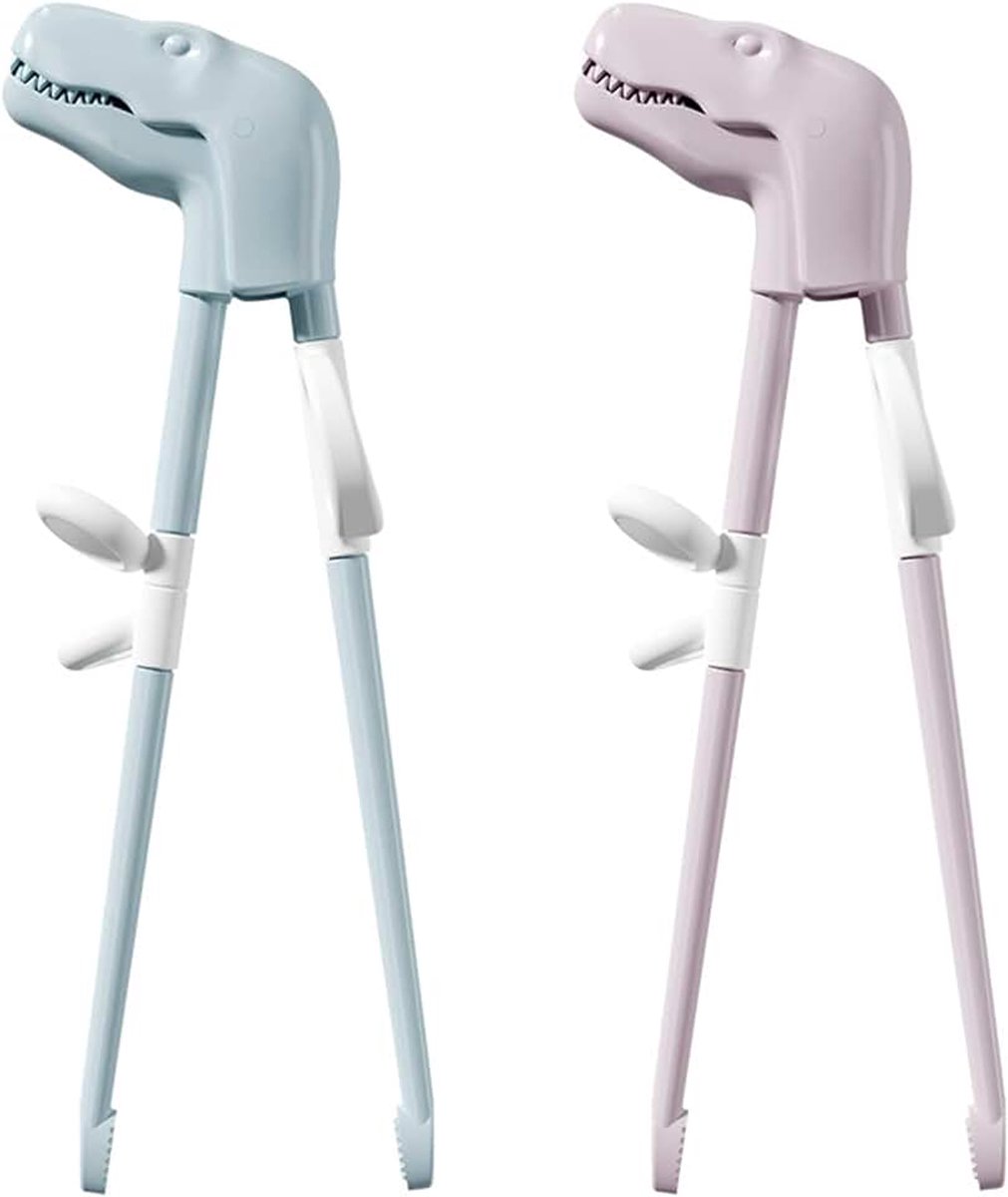 Eetstokjes hulp bij het eten, eetstokjes hulp | Training eetstokjes voor beginners (blauw + roze)