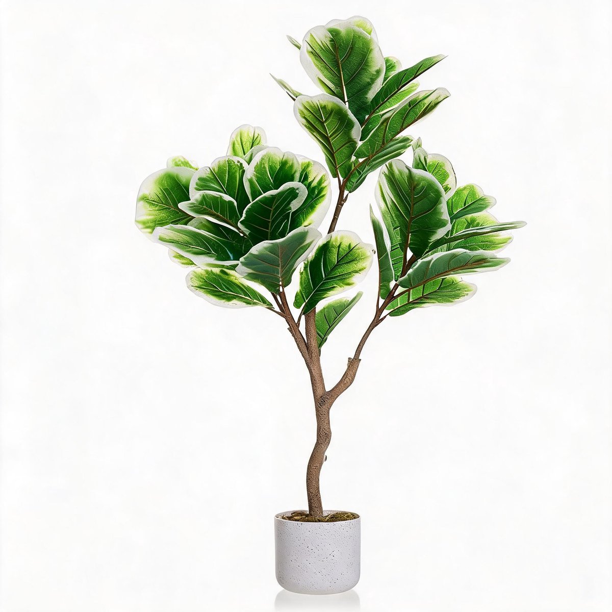 Danky - 100cm luxe levensechte vijgenbladboom PEVA met pot - duurzame tropische decoratieplant voor luxe interieur en commerciële ruimtes