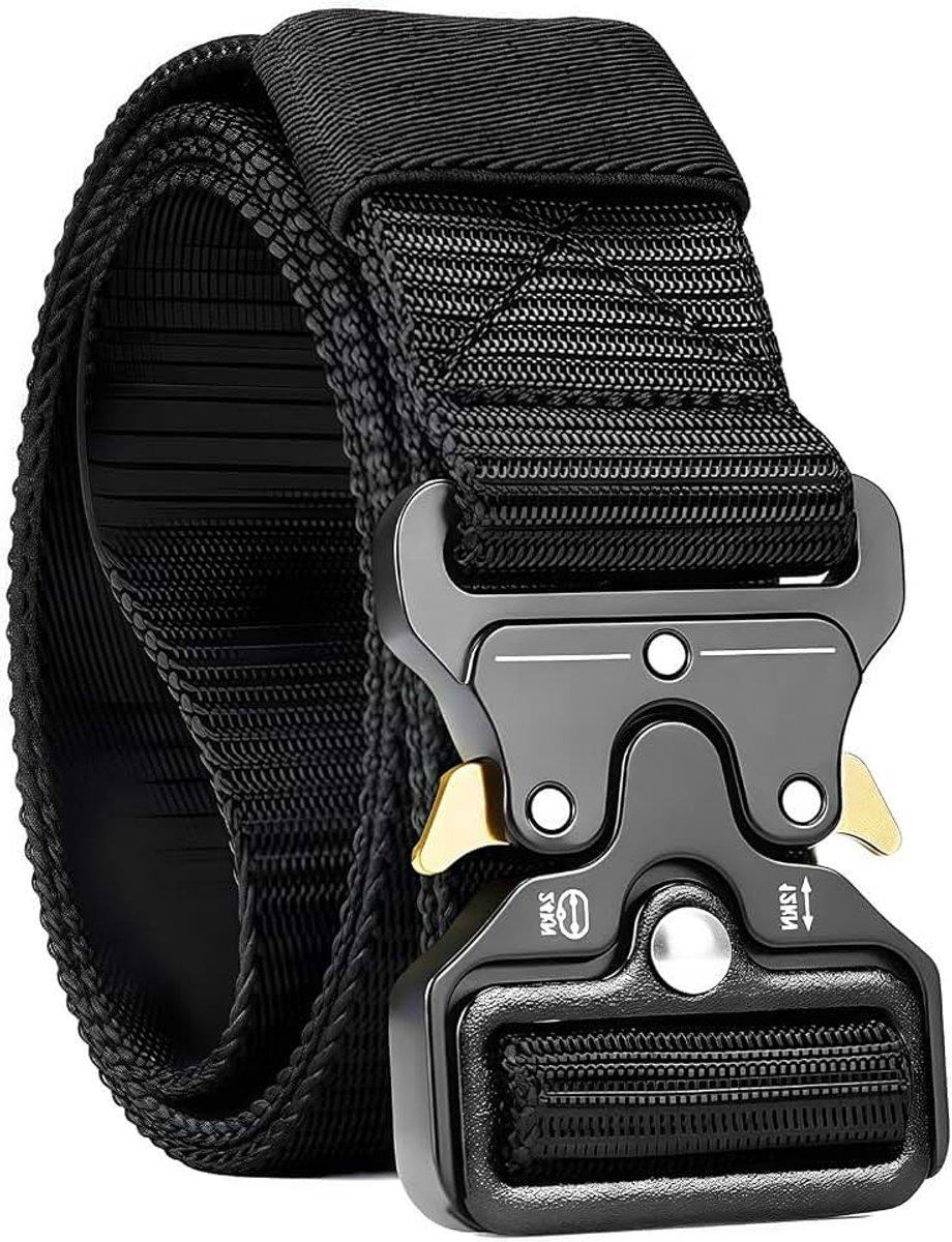 Riemen voor Mannen, Militaire Stijl Nylon Riem met Heavy Duty Quick Release Metalen Gesp