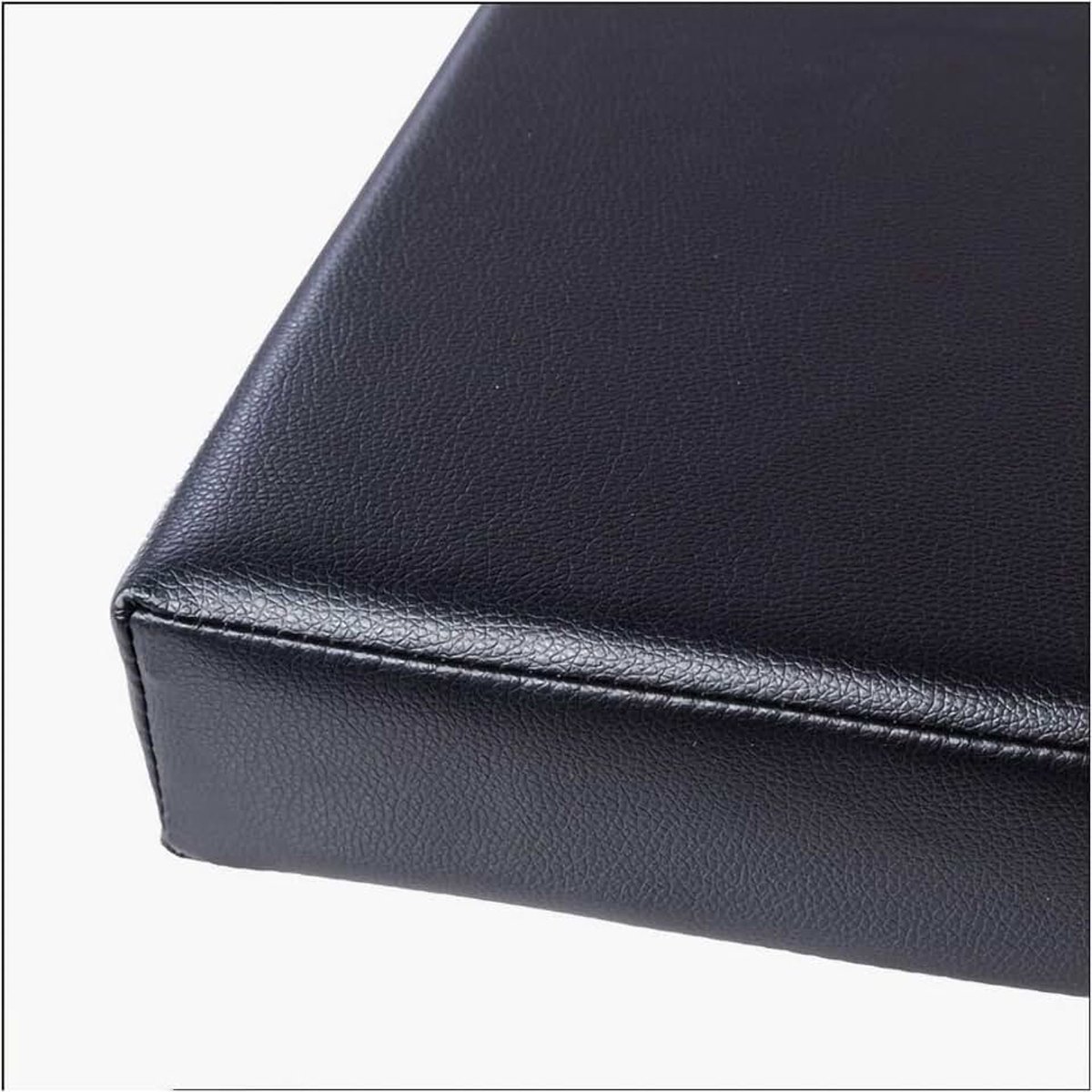 Wangk Tuinbank Katoen Gewatteerde Outdoor Tuinkussen Vervanging Matras voor Patio Meubels Keuken of Eetbank Binnen-Zwart 80×30×5cm
