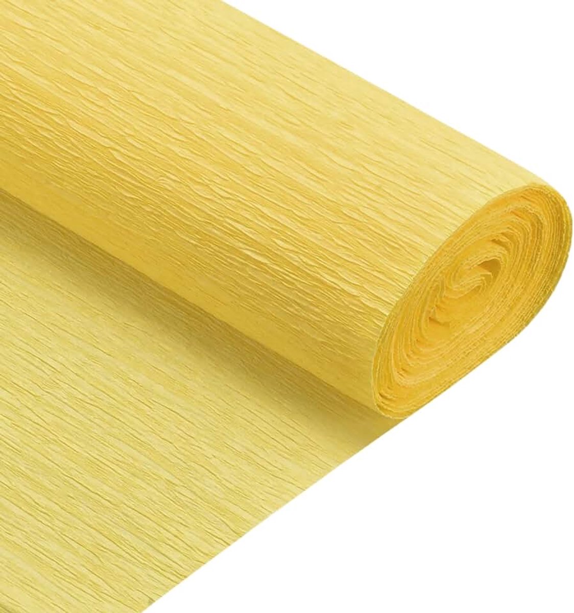 Crêpepapier, 210 cm, lengte 50 cm, breedte voor ceremonies, bruiloften, verschillende grote feesten, decoratie, geel
