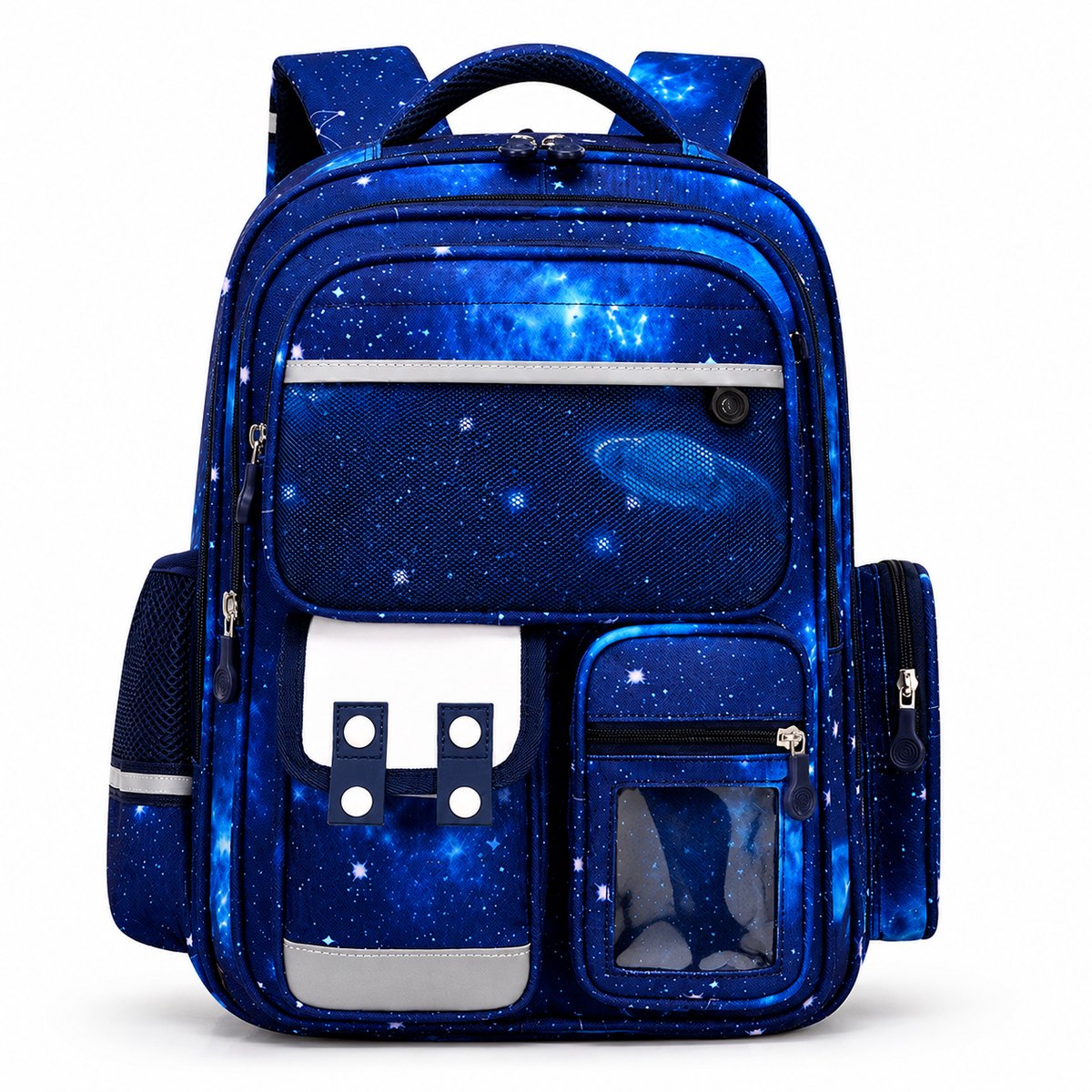 Jongens Rugzak 6-12 Jaar - Ergonomische Schooltas 25 Liter met Borstband - Waterdichte Kinderrugzak met Reflecterende Strip - Blauw