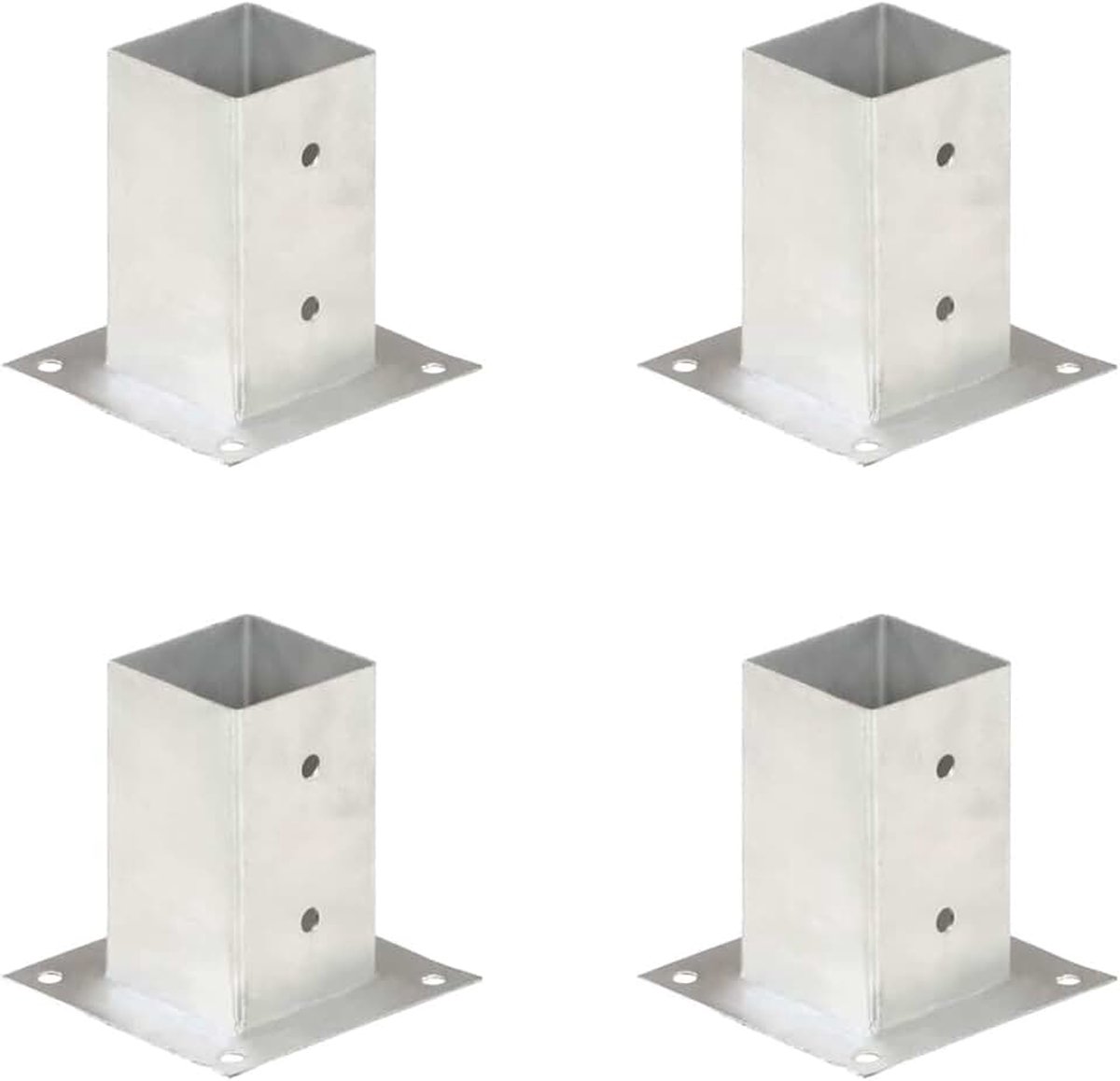 Paalanker 4 stuks verzinkt metaal 81 mm