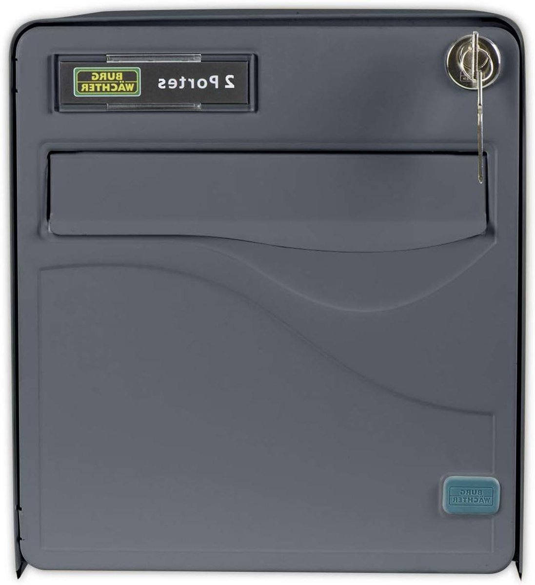 Brievenbus met 2 deuren - Postbus staand - Post ontvangen - Verticale achterdeur - 235 x 24 mm sleuf - Antraciet