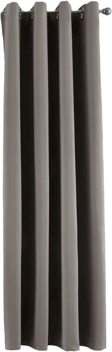 Ondoorzichtig "Newyork" taupe H x B 160 x 140 cm, 1-pack thermo-gordijn, verduisteringsgordijn, verduisteringsgordijn, geluidsisolerend, Öko-Tex uv-bescherming, vouwhouder, 201920600