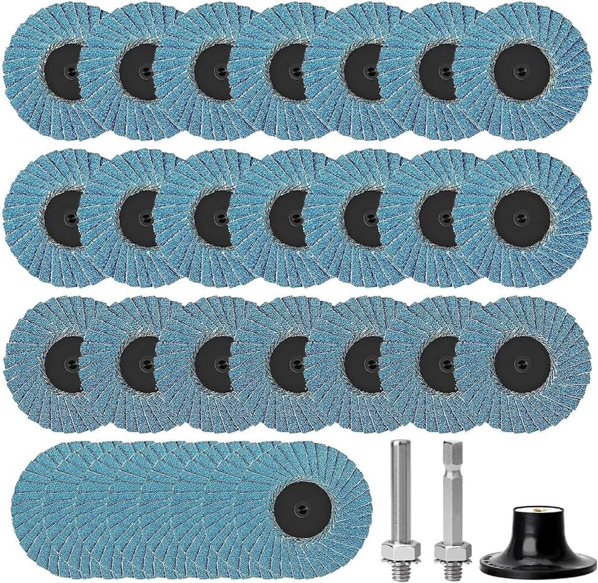 32 stuks waaierschijven 50 mm, 2 inch schuurschijven, korrel 40/60/80/120, haakse slijper, slijpschijven, flap schijf voor metaal, hout, staal, zirkoniakorund slijpschijf