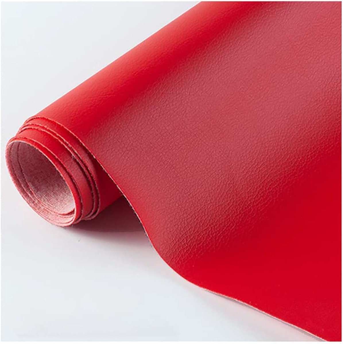 Leather Fabric Sheets Faux Leather Soft Feel Materiaal Waterdichte Stof voor Bag Making, Hoed Making, Haar Ambachten Maken, Naaien, Schoen Making (Grootte: 1.37X4m, Kleur: rood)