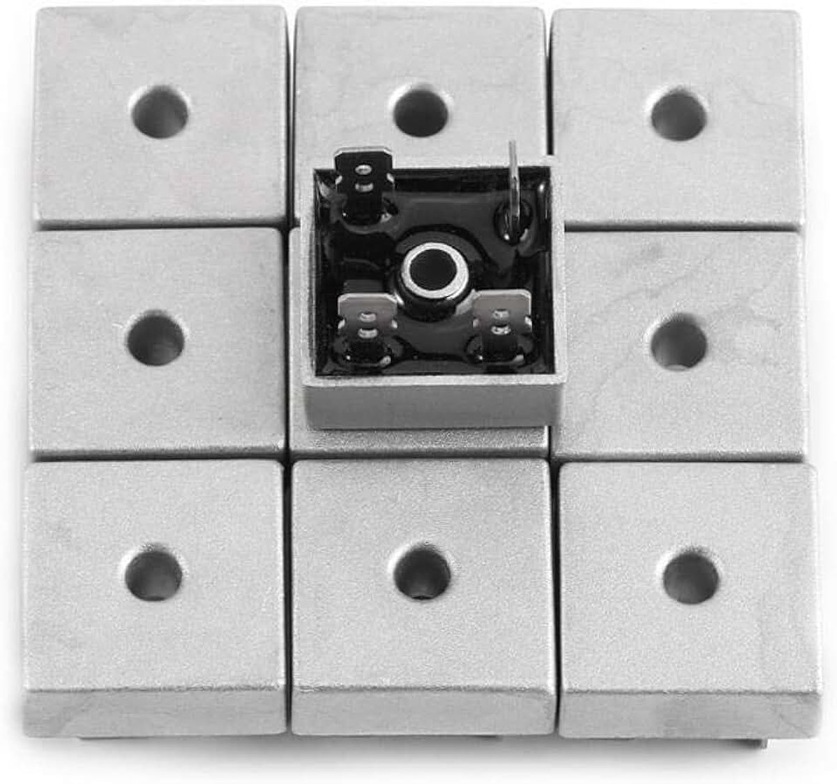 - Universal KBPC5010 50A 1000V high-performance metalen behuizing enkelfase-diodebruggelijkrichter, 10 stuks