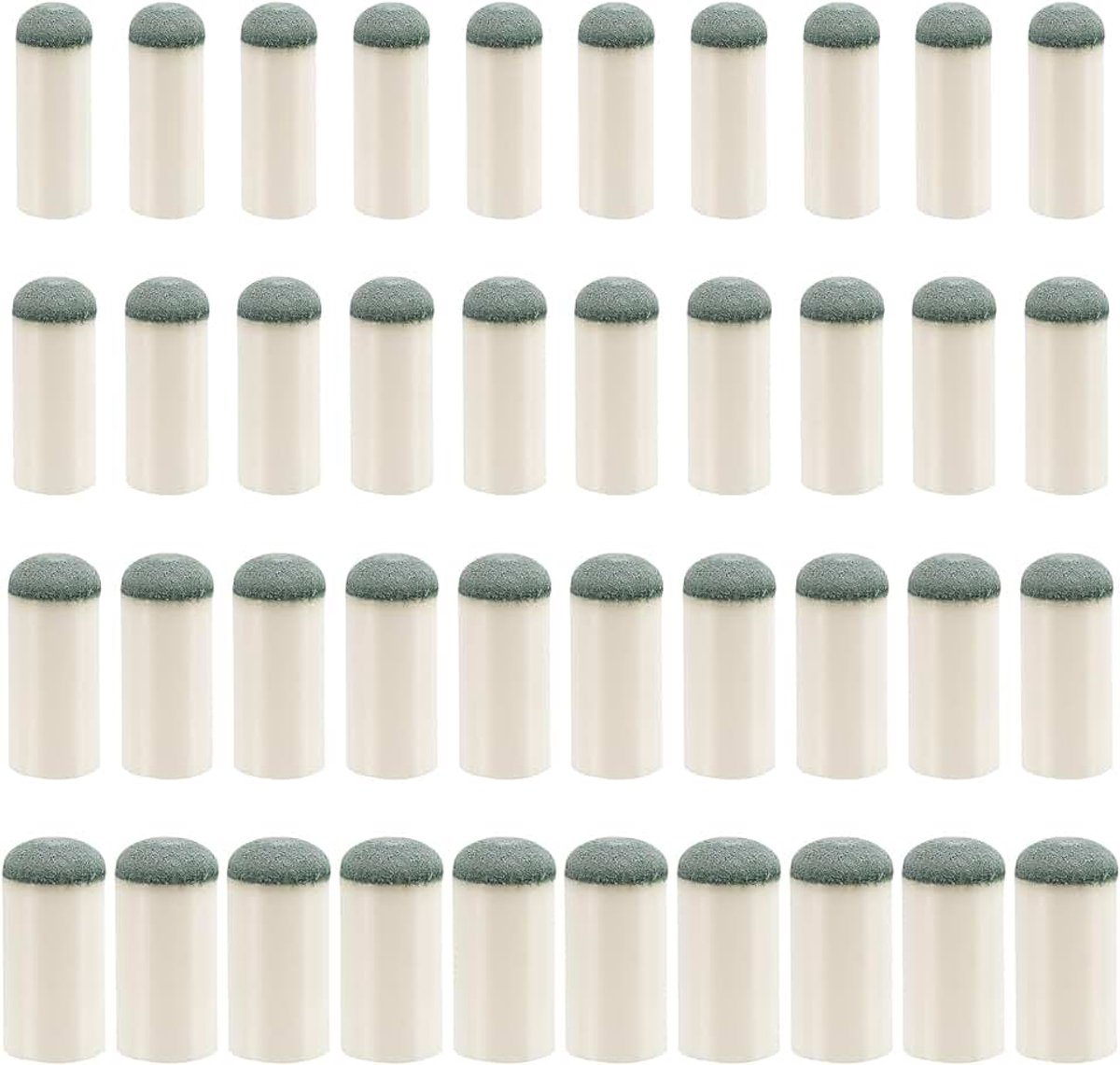 40st Opsteekbare Poolkeu-Tips, 4 Maten Poolkeu-Tips Geen Lijm of Gereedschap Nodig Biljartkeu Tips Vervanging 9mm, 10mm, 12mm, 13mm, Biljart Stick Tips voor Snooker en Poolkeus