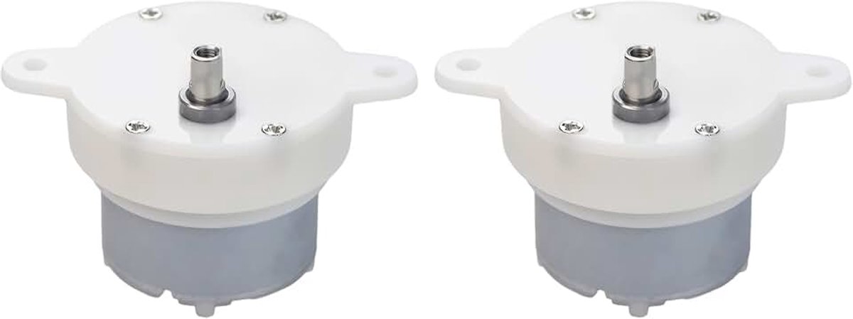 2 stuks High Speed langzame elektromotor, DC 12 V micro-elektromotor met hoog koppel en langzaam toerental transmissiemotor, mini-transmissiemotor voor afstandsbediening vliegtuig