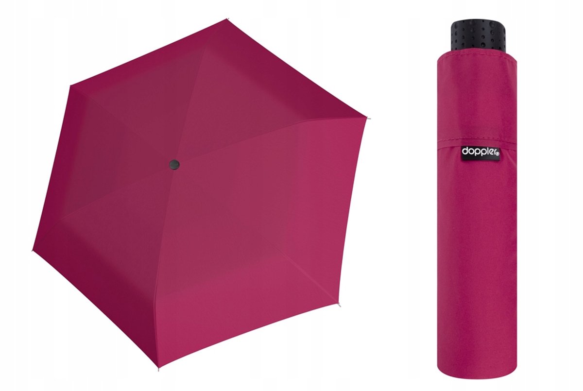 Doppler Lichtgewicht Paraplu handmatig Opvouwbaar Roze met Hoes