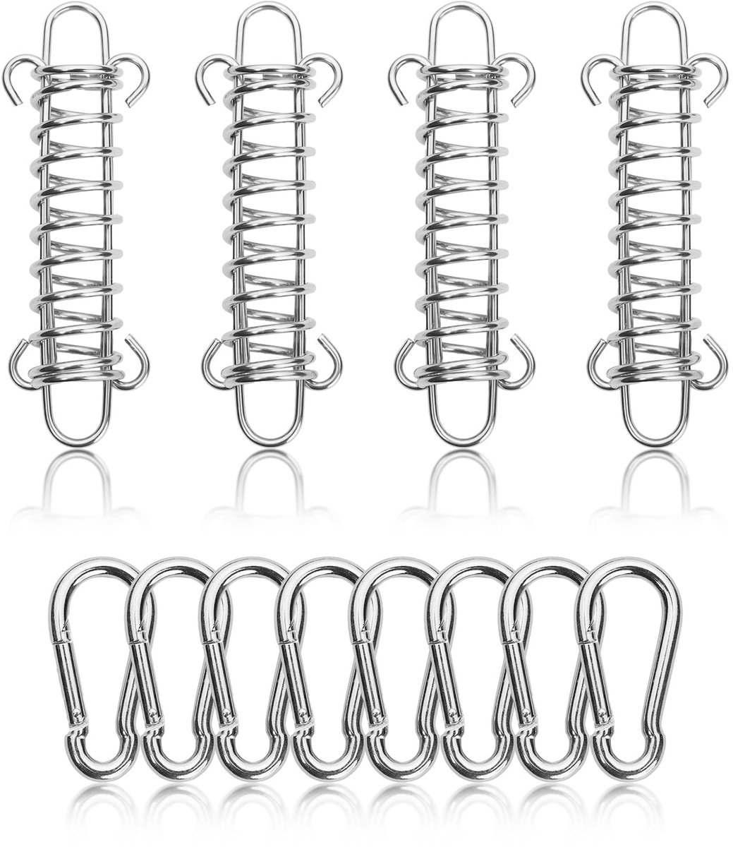 4 stuks veren voor campingtent, spanveergespen, veergesp, spantent, verlenging, haak van staal