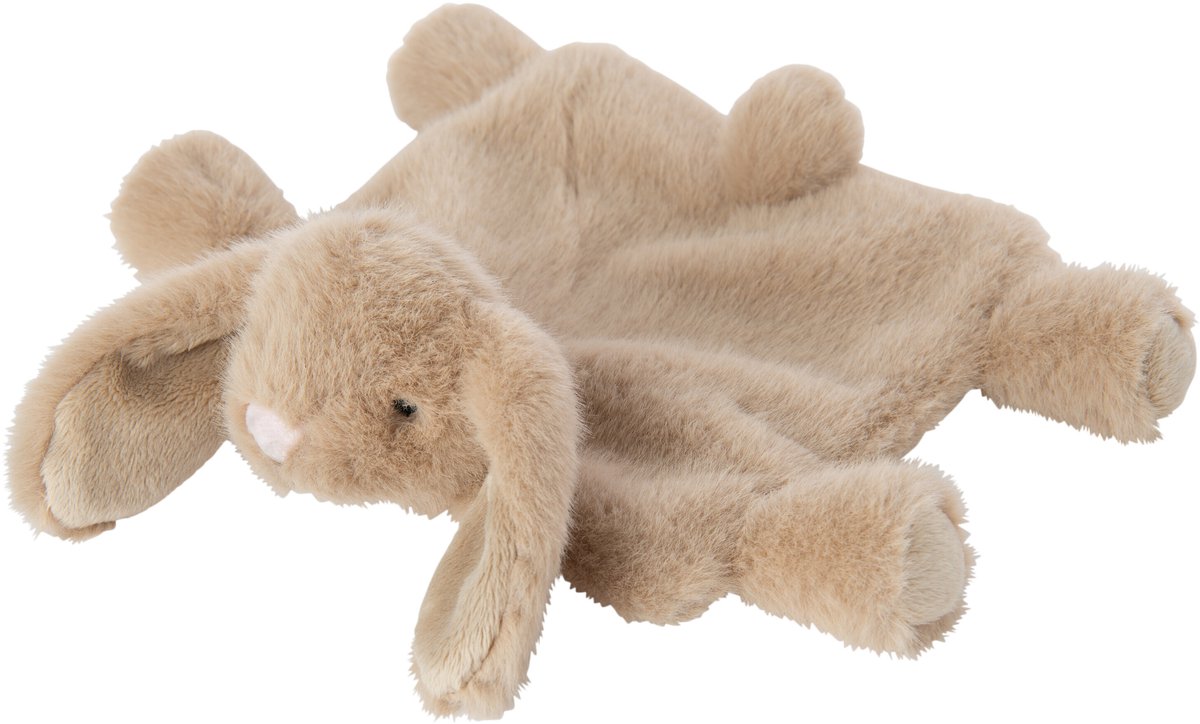 J-Line knuffel Konijn - polyester - camel - large