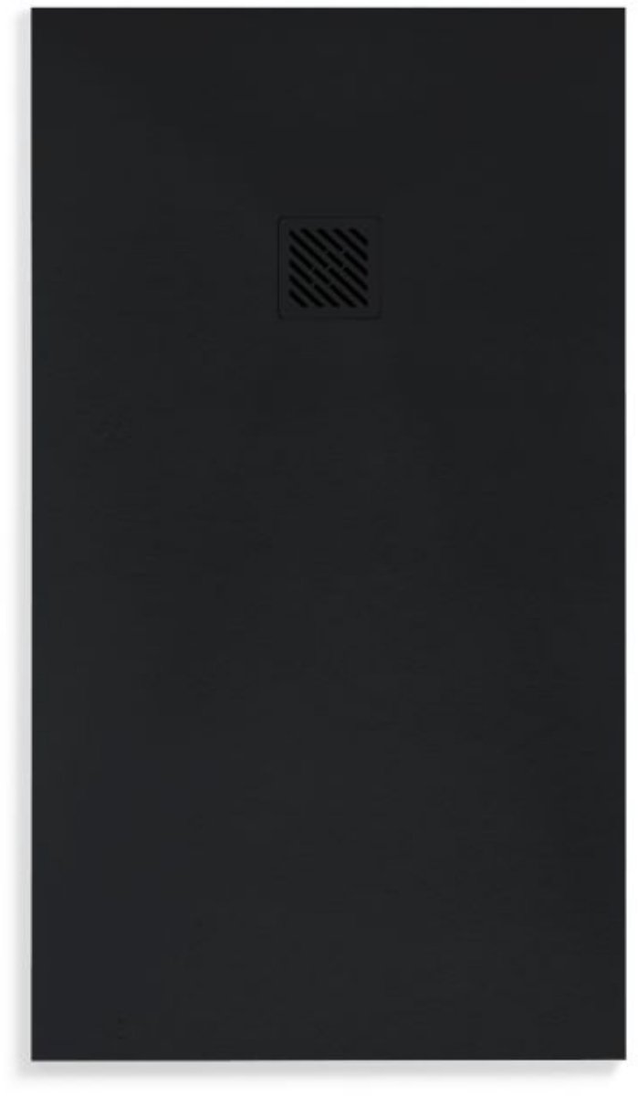 ALONI Madison Douchebak – Composiet – Mat Zwart – 180x90x3 cm