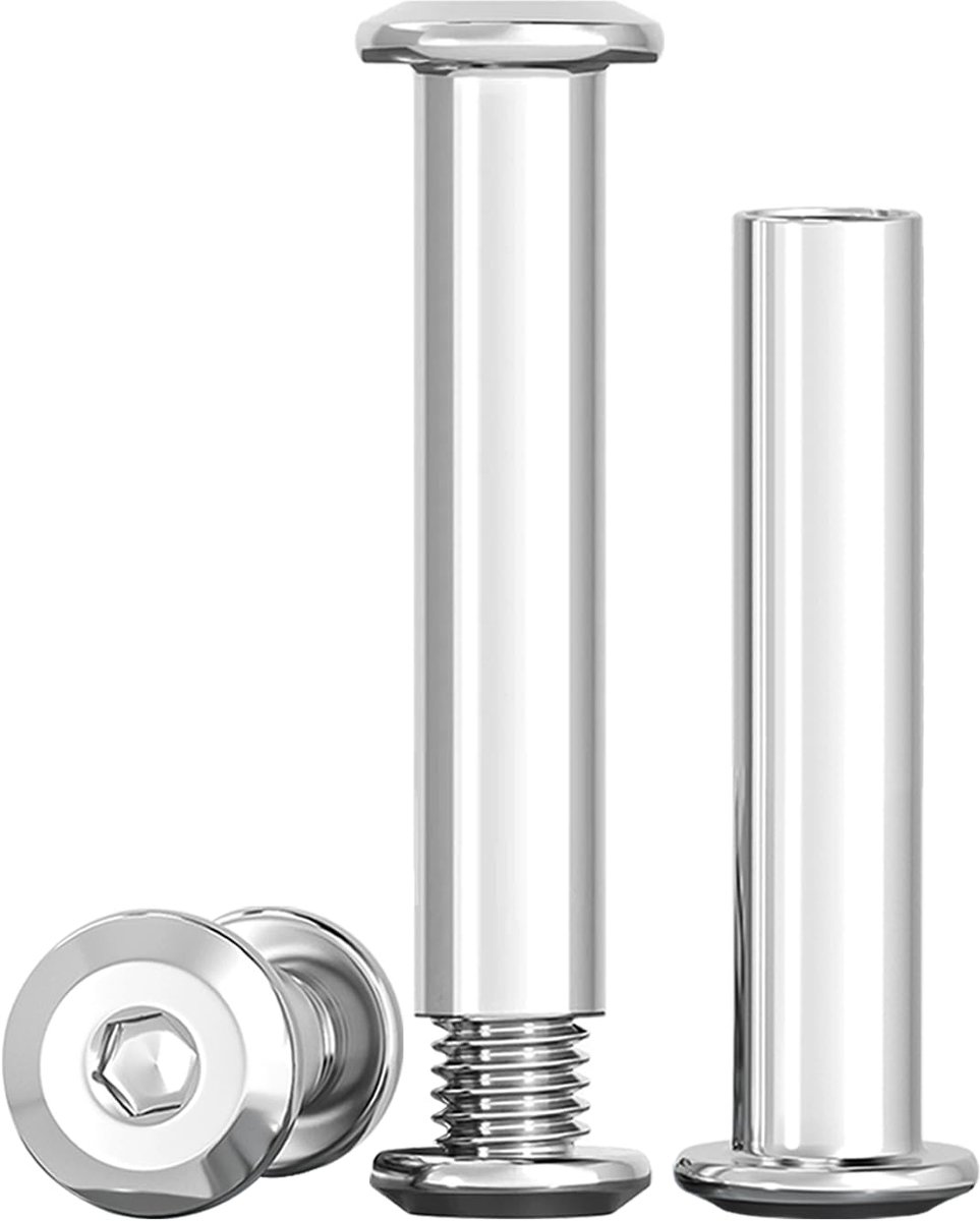 10 stuks M8 x 40 mm montagebeugel roestvrij staal A2 V2A armaturen d'Armoire Vis de meuble Vis à dubbele met zes pannen creux