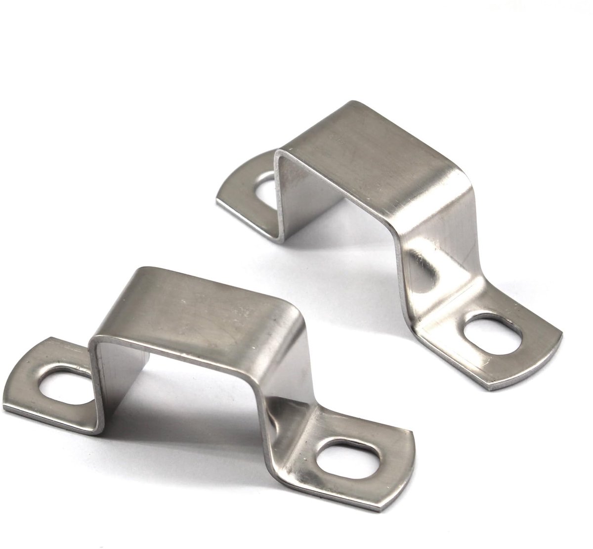 20x20mm Vierkante Pijpklem 304 Rvs U-vormige Strut Connector Beugel Buis Gesp Slang Klem Kabel Klem (15 stuks) Zilver