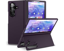 Hoesje Geschikt voor Samsung Galaxy Z Fold 8 Ultra - Polycarbonaat - Krasbestendig - Met inklapbare standaard - Back Cover Hoesje - Rood