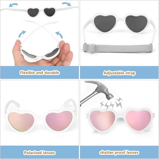 Baby Zonnebril - Kinderen Zonnebril - Bescherming Ogen - UV400 Polarized - Leeftijd 0-3 - Blauw — afbeelding 3