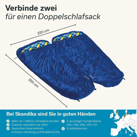 XXL Mummieslaapzak Flanel voor Volwassenen - 3 Seizoenen Koppelen van Merkloos — afbeelding 3