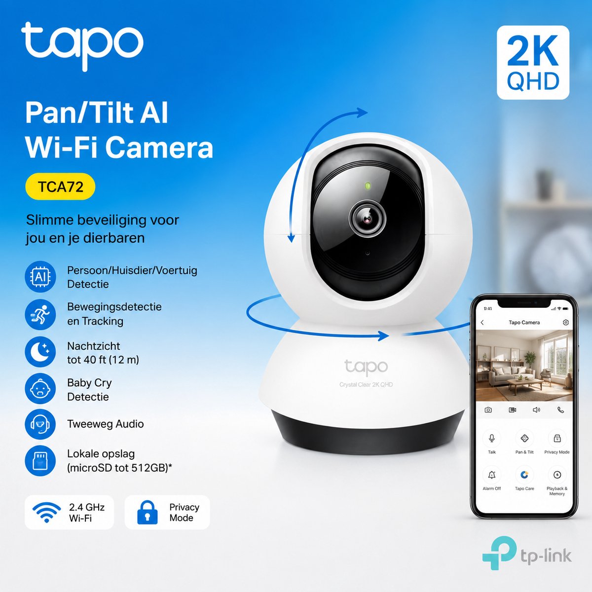 Tapo indoor wifi camera - 2KQHD-TP-LINK