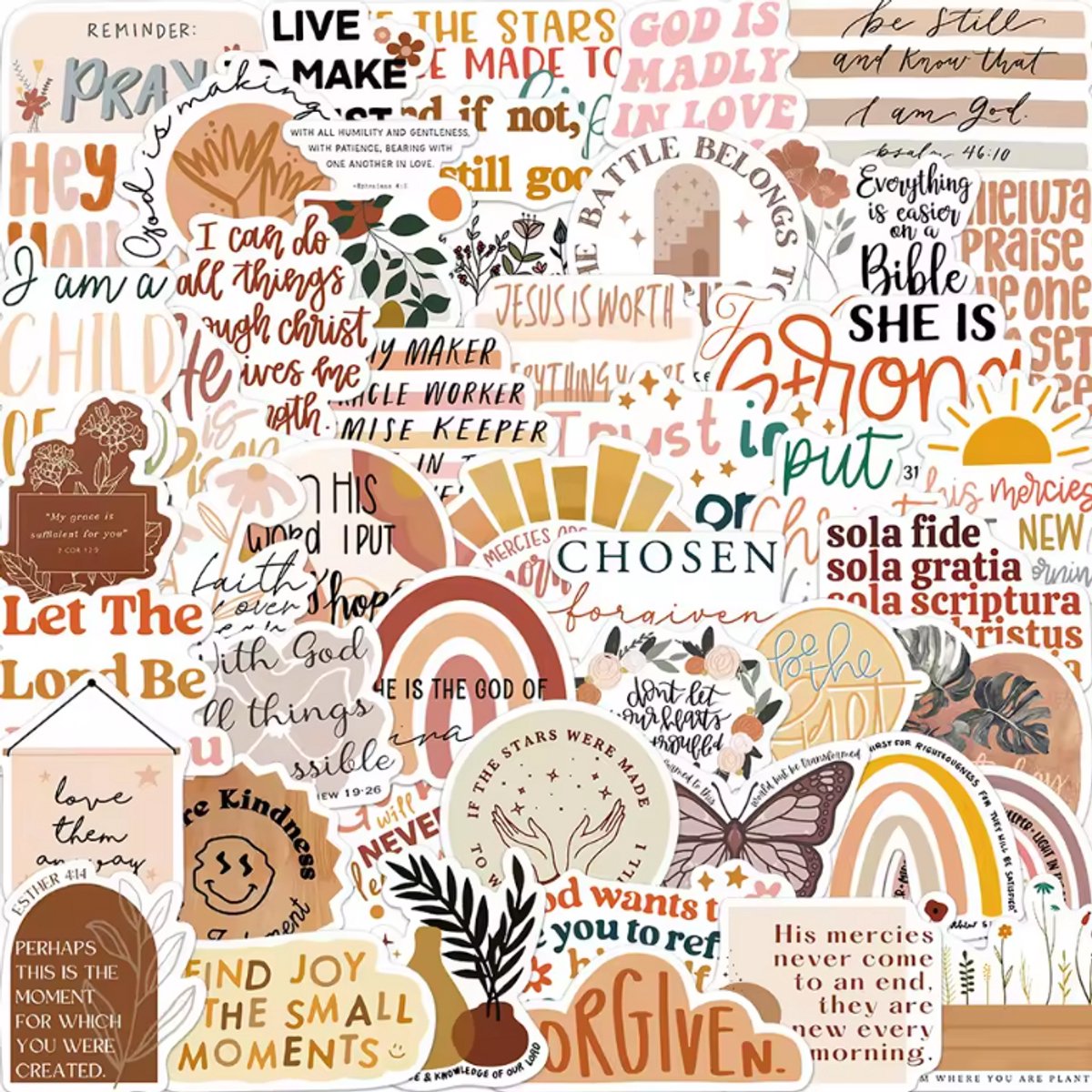 New Age Devi - Bijbelstickers voor Geloof en Religieuze Decoratie - 50 Stuks - Inspiratie en Religie