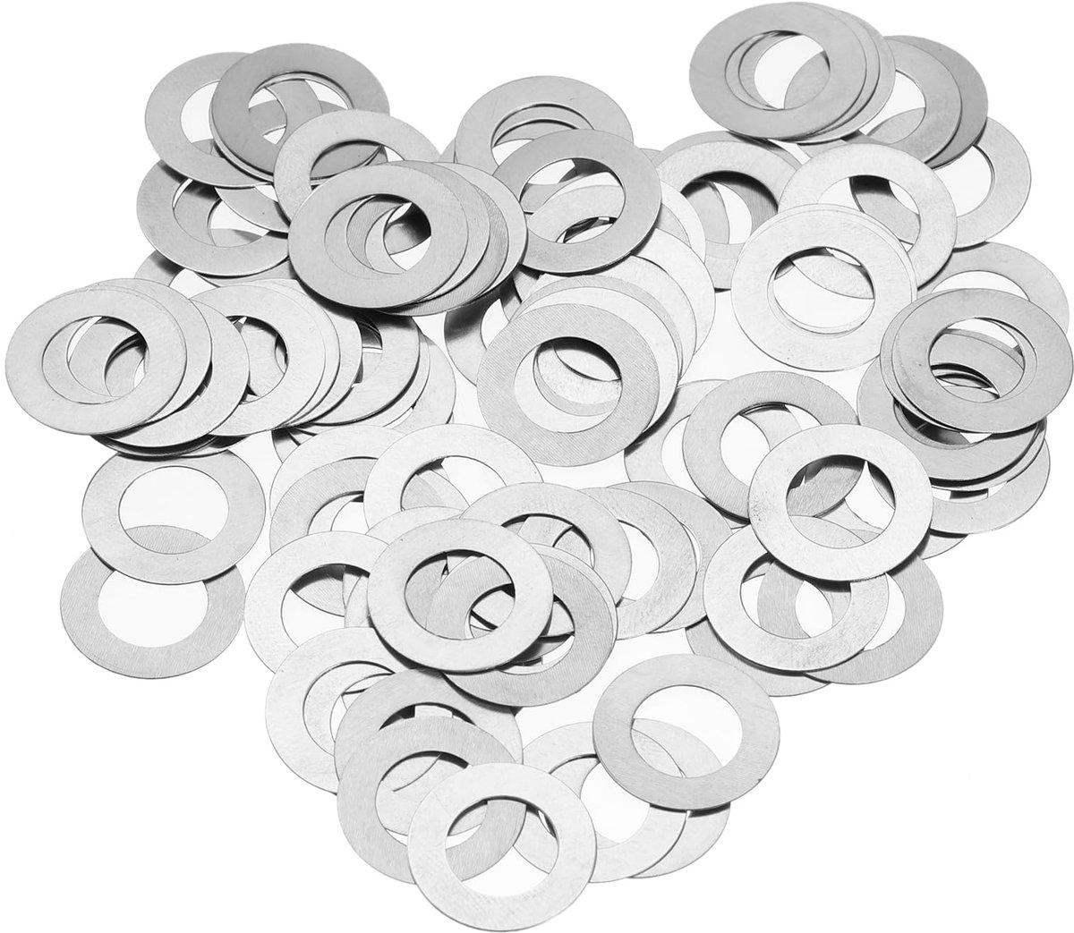 M8 100 stuks 304 roestvrij staal platte afdichtingsringen 8 x 14 x 0,1 mm ultradunne platte afstandhouders voor schroefbouten elektronische reparatie auto
