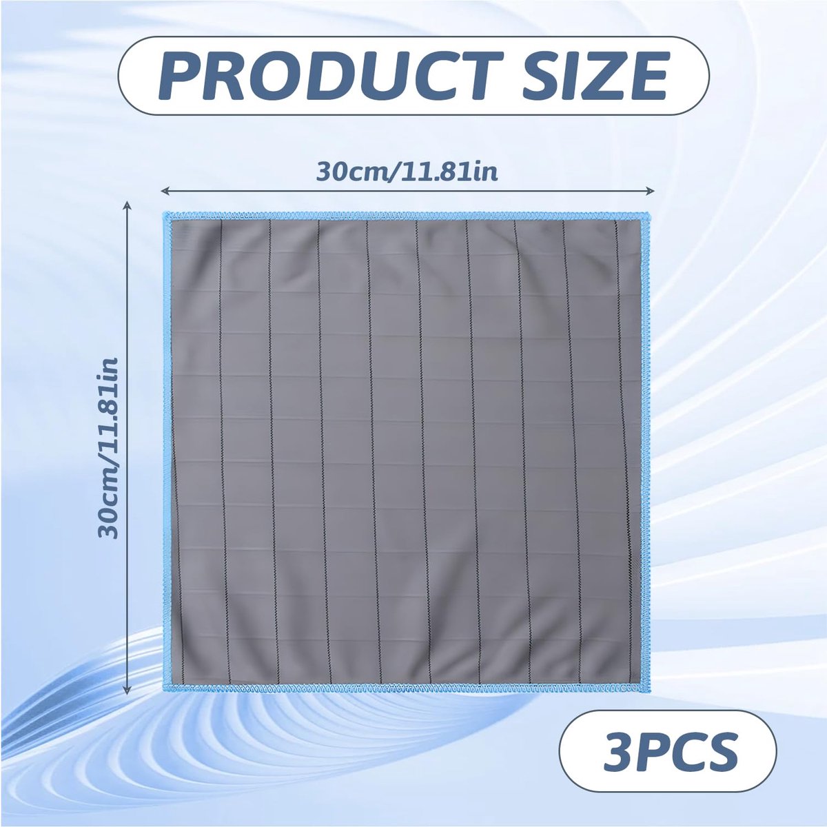 3 stuks raamdoek, streepvrij, carbon microvezel glasdoeken, polijstdoek, glazen, microvezeldoek, poetsdoek, reinigingsdoek, carbon doek, pluisvrije polijstdoek, carbontdoeken, voor auto