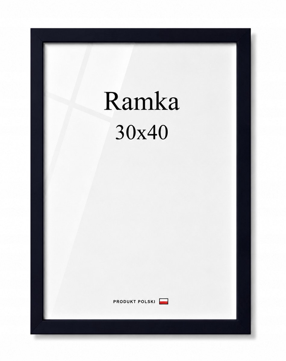 Zwarte Fotolijst 30x40 cm Daisy voor Diploma, Foto, Certificering