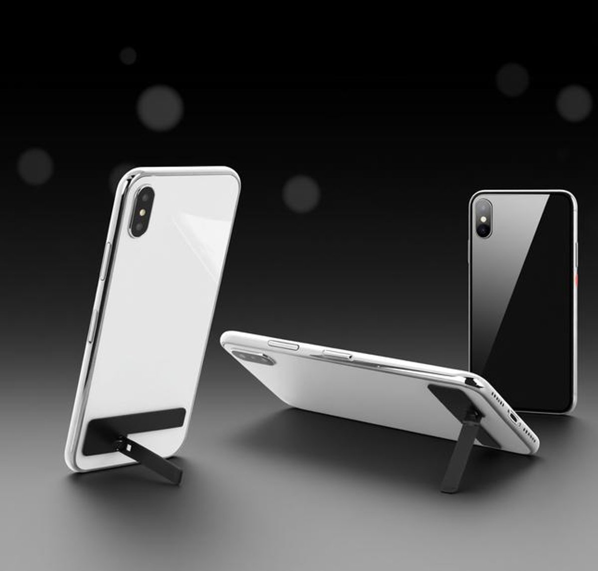 Huis Geluk Ultradunne Onzichtbare Telefoonstandaard 2-pack – Verstelbare Kickstand voor Verticaal en Horizontaal – Compatibel met de Meeste Telefoons